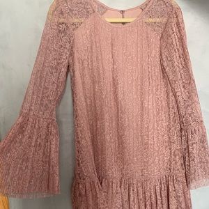 BCBGeneration Pink Lace Dress